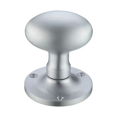 Click Here To Enlarge This Photo Of FB200SC - Zoo Hardware Fulton & Bray Oval Mortice Knob Furniture &lpar;Unsprung&rpar; 62&period;5mm Rose dia&period; Satin Chrome