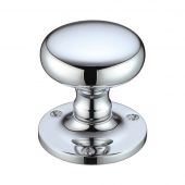 FB201CP - Zoo Hardware Fulton & Bray Mushroom Mortice Knob Furniture &lpar;Unsprung&rpar; 62&period;5mm Rose dia&period; Polished Chrome
