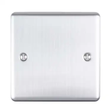 Click Here To Enlarge This Photo Of EN1BSS - Eurolite Single Blank Plate Satin Stainless Steel &lpar;Enhance Range&rpar;