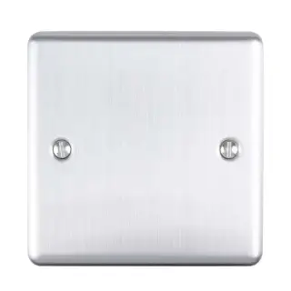 EN1BSS - Eurolite Single Blank Plate Satin Stainless Steel &lpar;Enhance Range&rpar;