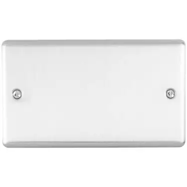 Click Here To Enlarge This Photo Of EN2BSS - Eurolite Double Blank Plate Satin Stainless Steel &lpar;Enhance Range&rpar;