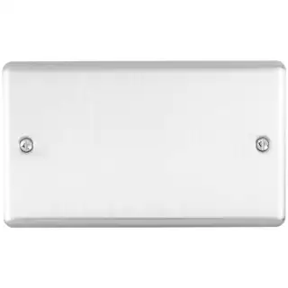 EN2BSS - Eurolite Double Blank Plate Satin Stainless Steel &lpar;Enhance Range&rpar;