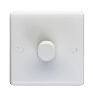 Click Here To Enlarge This Photo Of PL3504&sol;12LED - Eurolite Enhance White Plastic 1 Gang 2 Way 400W&sol;LED Dimmer Switch