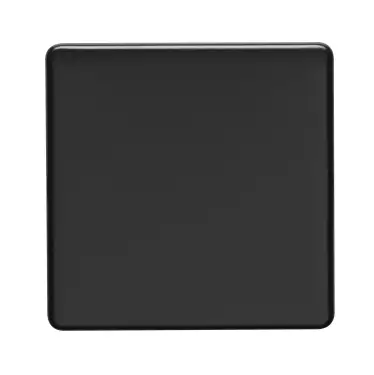 Click Here To Enlarge This Photo Of ECMB1B - Eurolite Single Blank Plate on 3mm Flat Concealed Matt Black Plate