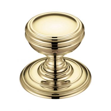 Click Here To Enlarge This Photo Of FB305 - Zoo Hardware Fulton & Bray Mortice Knob on Round Rose &lpar;Unsprung&rpar; Concealed Fix - Polished Brass