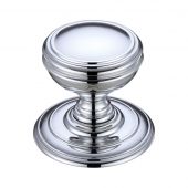 FB305CP - Zoo Hardware Fulton & Bray Mortice Knob on Round Rose &lpar;Unsprung&rpar; Concealed Fix - Polished Chrome