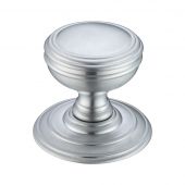 FB305SC - Zoo Hardware Fulton & Bray Mortice Knob on Round Rose &lpar;Unsprung&rpar; Concealed Fix - Satin Chrome