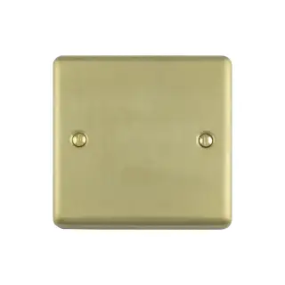EN1BSBB - Eurolite Single Blank Plate Satin Brass &lpar;Enhance Range&rpar;