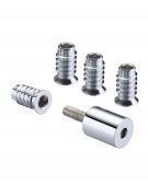 FB319CPBP - Zoo Hardware Fulton & Bray Roller Sash Stops 19mm &lpar;2 x Stops &plus; 4 x Ferrules&rpar; Polished Chrome