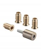 FB319FBBP - Zoo Hardware Fulton & Bray Roller Sash Stops 19mm &lpar;2 x Stops &plus; 4 x Ferrules&rpar; Florentine Bronze