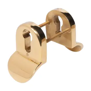 BLU Performance CP76 Euro Profile Cylinder Pull Set Back-to-Back&comma; Up to 50mm Door Thickness&comma; 316 Cast Stainless Steel&comma; PVD Polished Brass Finish &lpar;CP76-PPB&rpar;
