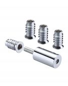 FB31CPBP - Zoo Hardware Fulton & Bray Roller Sash Stops 29mm &lpar;2 x Stops &plus; 4 x Ferrules&rpar; Polished Chrome