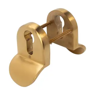 BLU Performance CP76 Euro Profile Cylinder Pull Set Back-to-Back&comma; Up to 50mm Door Thickness&comma; 316 Cast Stainless Steel&comma; PVD Satin Brass Finish &lpar;CP76-PSB&rpar;
