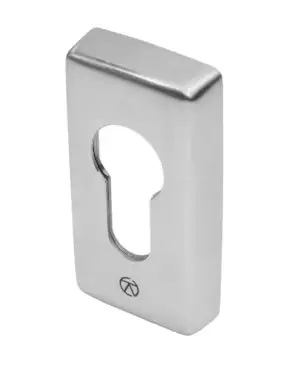 Click Here To Enlarge This Photo Of BLU Performance Rectangular Euro Profile Escutcheon&comma; 316 Satin Stainless Steel&period; 32 x 64 x 10&period;8mm &lpar;KM080-SSS&rpar;