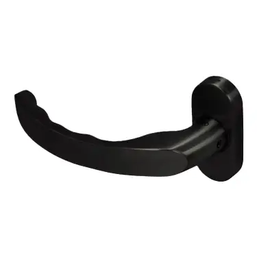 Click Here To Enlarge This Photo Of BLU Performance KM930 Ergonomic Lever Door Handle on Oval Rose&comma; 32&period;2 x 71&period;8 x 10&period;8mm&comma; 316 Stainless Steel in a Matt Black Lacquer Finish &lpar;KM930B-MBL&rpar;