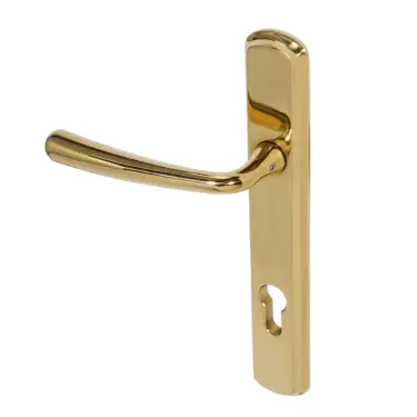 Click Here To Enlarge This Photo Of BLU Performance Pera Multipoint Door Lock Handle&comma; Dual Sprung&comma; 316 Grade Stainless Steel&comma; PVD Polished Brass Finish &lpar;PER092-PPB&rpar;