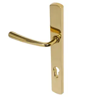 BLU Performance Pera Multipoint Door Lock Handle&comma; Dual Sprung&comma; 316 Grade Stainless Steel&comma; PVD Polished Brass Finish &lpar;PER095-PPB&rpar;