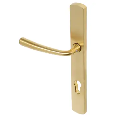 Click Here To Enlarge This Photo Of BLU Performance Pera Multipoint Door Lock Handle&comma; Dual Sprung&comma; 316 Grade Stainless Steel&comma; PVD Satin Brass Finish &lpar;PER095-PSB&rpar;