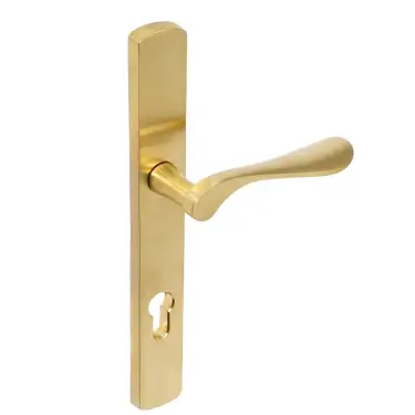 Click Here To Enlarge This Photo Of BLU Performance Regent Left Hand Multipoint Door Lock Handle&comma; Dual Sprung&comma; 316 Grade Stainless Steel&comma; PVD Satin Brass Finish &lpar;REG095-LH-PSB&rpar;