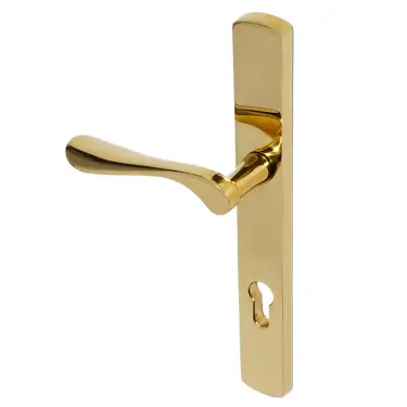 Click Here To Enlarge This Photo Of BLU Performance Regent Right Hand Multipoint Door Lock Handle&comma; Dual Sprung&comma; 316 Grade Stainless Steel&comma; PVD Polished Brass Finish &lpar;REG095-RH-PPB&rpar;