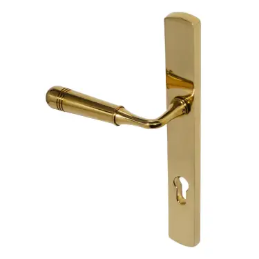 Click Here To Enlarge This Photo Of BLU Performance Opera Multipoint Door Lock Handle&comma; Dual Sprung&comma; 316 Grade Stainless Steel&comma; PVD Polished Brass Finish &lpar;TBH095B-PPB&rpar;