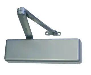 LCN 4040XP&period;US28 Heavy Duty EN&period;1-5 Universal Overhead Door Closer with Backcheck & Plastic Cover - Silver