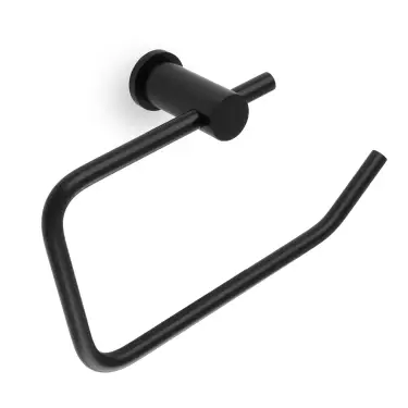 Click Here To Enlarge This Photo Of AW454BL - Alexander & Wilks Brunel Plain Toilet Roll Holder - Matt Black