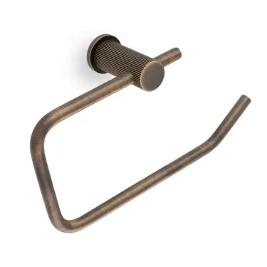 Click Here To Enlarge This Photo Of AW452AB - Alexander & Wilks Brunel Reeded Toilet Roll Holder - Antique Brass