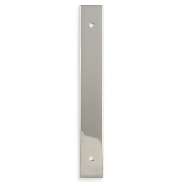 Click Here To Enlarge This Photo Of AWBP128PN - Alexander & Wilks Rectangular Cabinet Pull Backplate 168mm x 22mm &lpar;128mm c&sol;c&rpar; - Polished Nickel