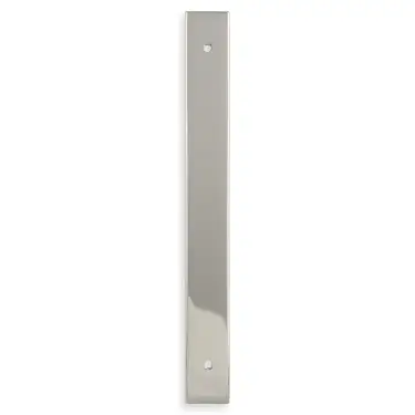 Click Here To Enlarge This Photo Of AWBP160PN - Alexander & Wilks Rectangular Cabinet Pull Backplate 200mm x 22mm &lpar;160mm c&sol;c&rpar; - Polished Nickel