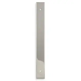 AWBP160PN - Alexander & Wilks Rectangular Cabinet Pull Backplate 200mm x 22mm &lpar;160mm c&sol;c&rpar; - Polished Nickel