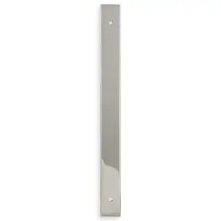 AWBP192PN - Alexander & Wilks Rectangular Cabinet Pull Backplate 232mm x 22mm &lpar;192mm c&sol;c&rpar; - Polished Nickel