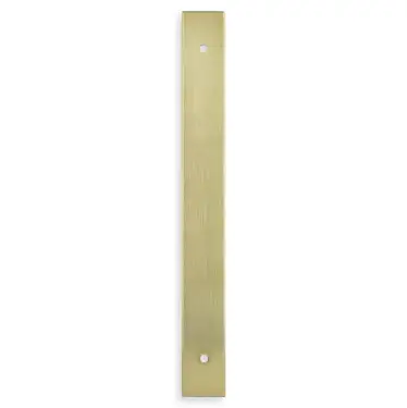Click Here To Enlarge This Photo Of AWBP160SBPVD - Alexander & Wilks Rectangular Cabinet Pull Backplate 200mm x 22mm &lpar;160mm c&sol;c&rpar; - Satin Brass PVD