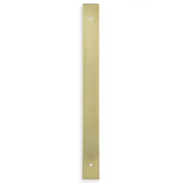 Click Here To Enlarge This Photo Of AWBP192SBPVD - Alexander & Wilks Rectangular Cabinet Pull Backplate 232mm x 22mm &lpar;192mm c&sol;c&rpar; - Satin Brass PVD
