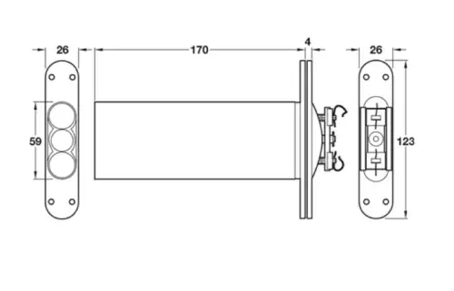 Click Here To Enlarge This Photo Of B1&period;SCP Newstar BARYMATIC&reg; Concealed Jamb Door Closer
