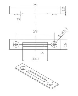 Click Here To Enlarge This Photo Of NS&period;C Newstar Mortice Budget Lock Flat Strike Plate