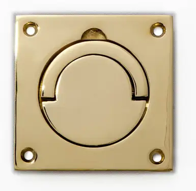 Click Here To Enlarge This Photo Of SCH&period;PVD Newstar BARY&reg; 89mm x 89mm Squash Court Flush Handle - Polished Brass