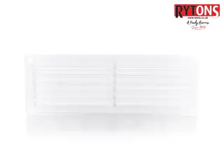 LV68FWH Rytons 9" x 3" White Plastic Louvred Vent c&sol;w Flyscreen