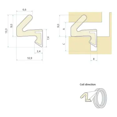 Click Here To Enlarge This Photo Of Schlegel Aquamac 21 &lpar;Qlon QL 3009&rpar; Weatherseal 250m Roll - Black