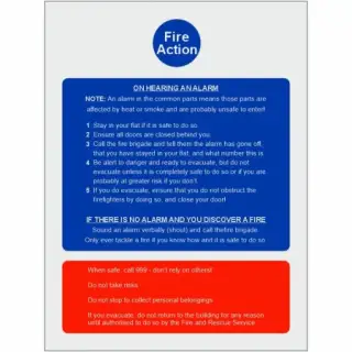 Brushed Aluminium &lpar;3mm&rpar; Stay Indoors &lpar;Stay Put&rpar; - Fire Action Notice Sign