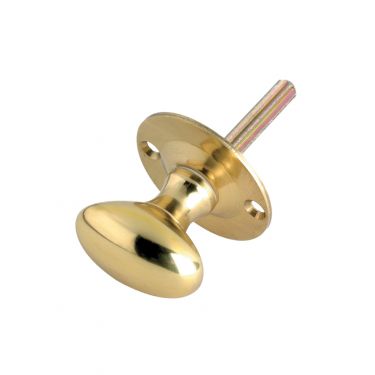 Click Here To Enlarge This Photo Of FB40 - Zoo Hardware Fulton & Bray Oval Thumb Turn to suit Rack Bolt &lpar;for use with ZRB02&rpar; Polished Brass