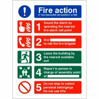 Self Adhesive Vinyl If You Discover or Suspect a Fire Sign