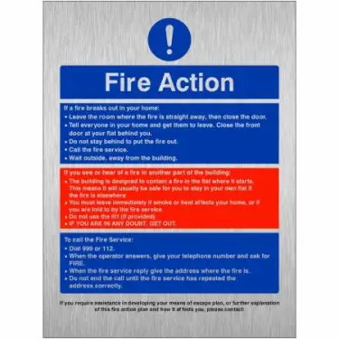 Click Here To Enlarge This Photo Of Brushed Aluminium &lpar;3mm&rpar; Personal Emergency Evacuation Plan PEEP Sign