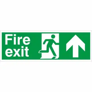 Rigid Plastic &lpar;2mm&rpar; Fire Exit Up Sign