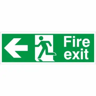 Rigid Plastic &lpar;2mm&rpar; Fire Exit Left Sign