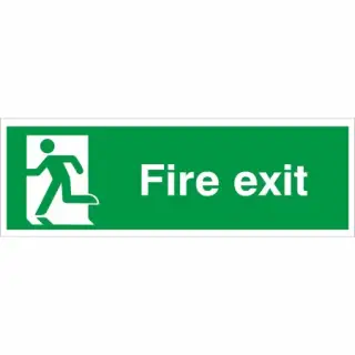 Rigid Plastic &lpar;1mm&rpar; Fire Exit Running Man Left Sign