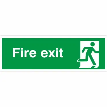 Click Here To Enlarge This Photo Of Self Adhesive Vinyl Fire Exit Running Man Right Sign