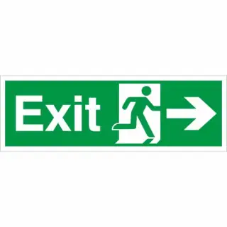 Rigid Plastic &lpar;2mm&rpar; Exit Arrow Right Sign
