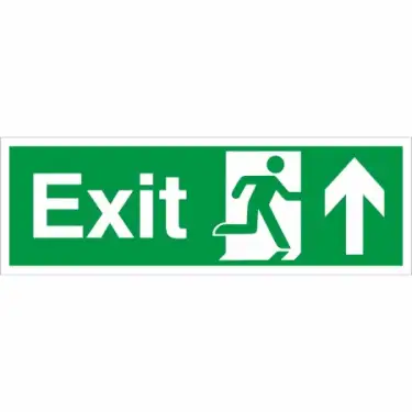 Click Here To Enlarge This Photo Of Rigid Plastic &lpar;1mm&rpar; Exit Arrow Up Sign