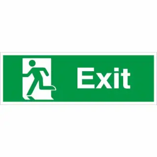 Rigid Plastic &lpar;1mm&rpar; Exit Running Man Left Sign